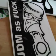 JDM Style Sticker PISTON AS FUCK 