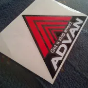 JDM Style Sticker advan segitiga 