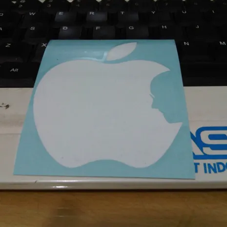 JDM Style Sticker apple steve  apple steve 8x6cm 5rb