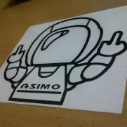 JDM Style Sticker asimo flip off 2nd 