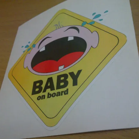 JDM Style Sticker baby on board cry  baby on board cry 8cm