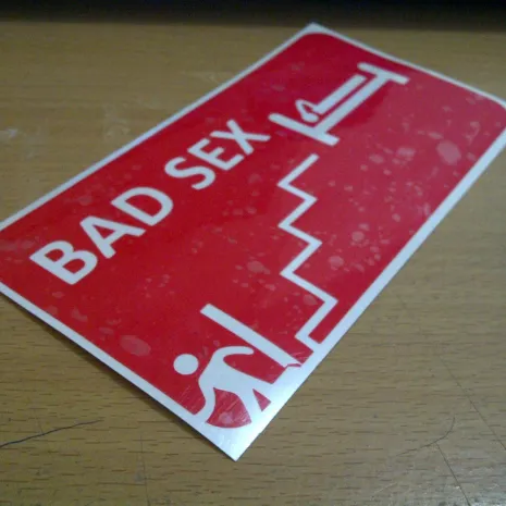 JDM Style Sticker bad sex  bad sex 14x8cm 7rb
