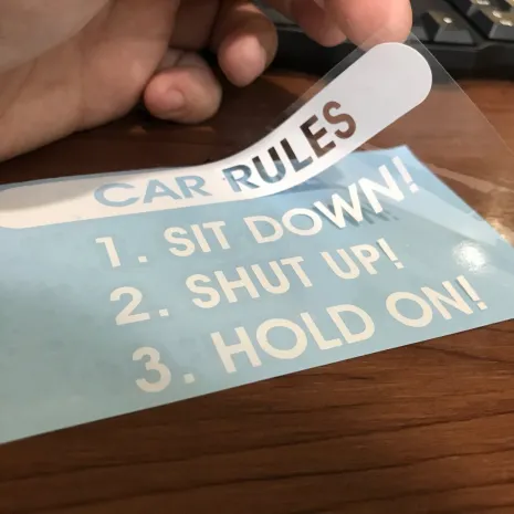 JDM Style Sticker car rules  car rules 12x6 7