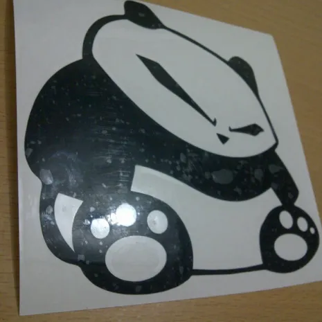 JDM Style Sticker devil panda  devil panda 12x12cm