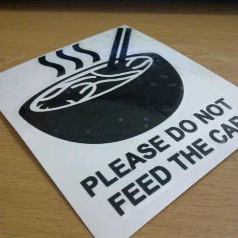 JDM Style Sticker dont feed the car  dont feed the car 7x6cm 7rb