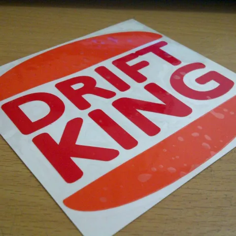 JDM Style Sticker drift king burger  drift king burger 10x10cm 7rb