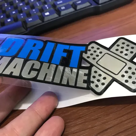 JDM Style Sticker drift machine  drift machine 12x5 2cm