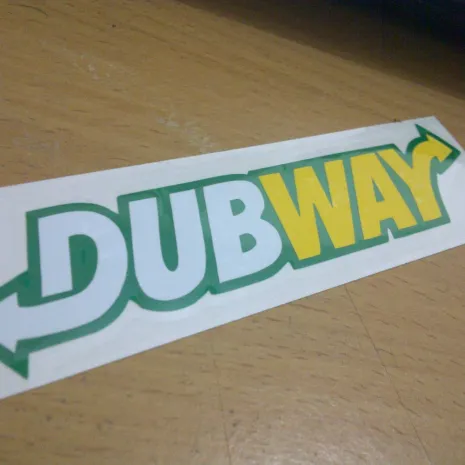 JDM Style Sticker dubway  dubway 15x4cm