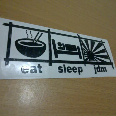 JDM Style Sticker eat sleep jdm 3rd eat sleep jdm 3rd 15x5cm