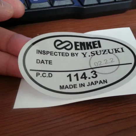 JDM Style Sticker enkei inspected  enkei inspected 8 5x5 5cm
