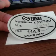 JDM Style Sticker enkei inspected 