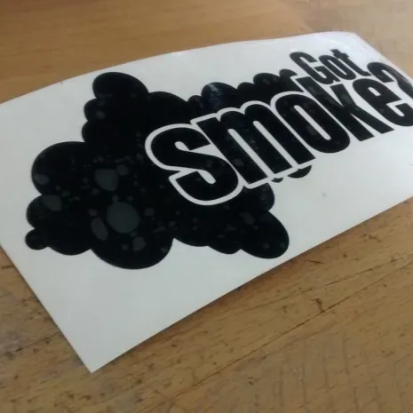 JDM Style Sticker got smoke  got smoke 15x7cm 10rb