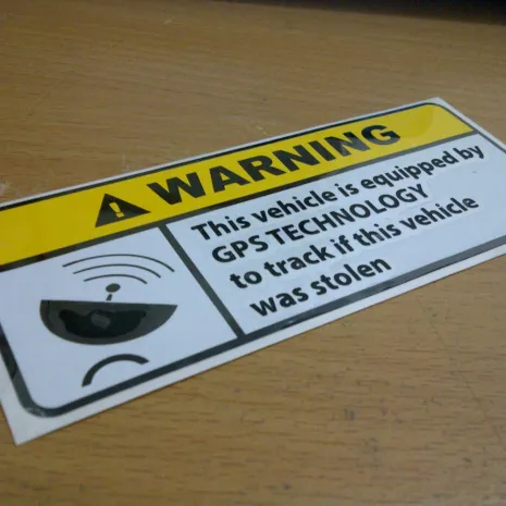 JDM Style Sticker gps warning  gps warning 12x5cm 7rb