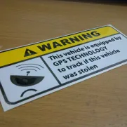 JDM Style Sticker gps warning 