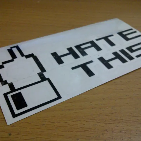 JDM Style Sticker hate this  hate this 10x5cm 7rb