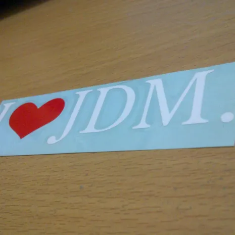 JDM Style Sticker i love jdm  i love jdm 10x2cm 7rb