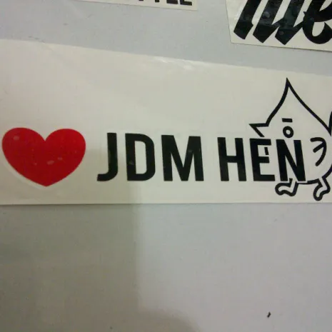 JDM Style Sticker JDM HEN  jdm hen 15x5cm