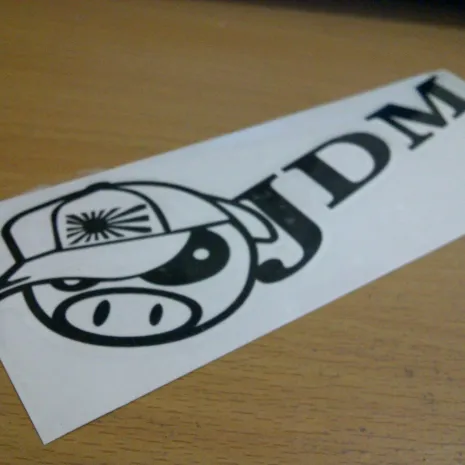 JDM Style Sticker jdm pig  jdm pig 15x5cm 7rb