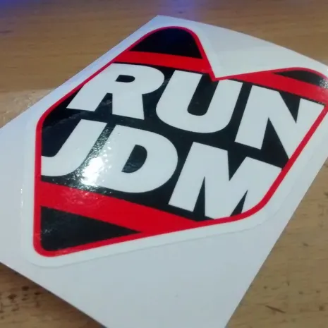 JDM Style Sticker jdm RUN jdm run 10x7cm 8rb