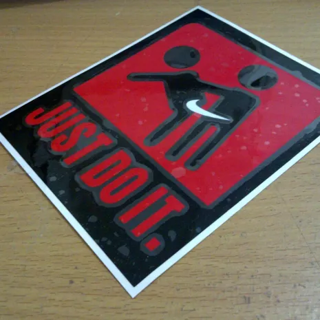 JDM Style Sticker just do it  just do it 10x8cm 7rb