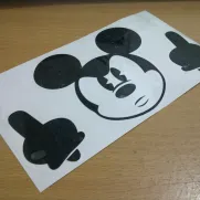 JDM Style Sticker mickey flip off 