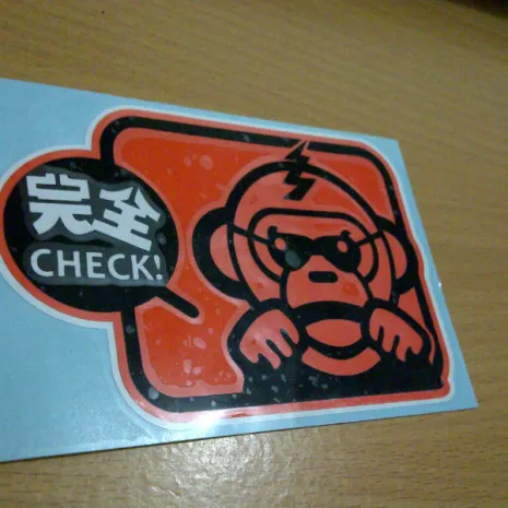 JDM Style Sticker monkey check  monkey check 10x7cm