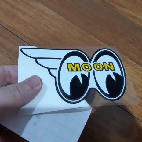 JDM Style Sticker moon sayap  moon sayap 12x7 5