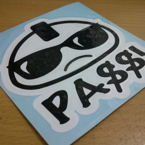 JDM Style Sticker pass  pass 10x10cm 7rb