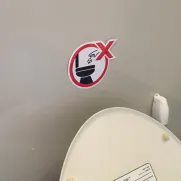 Decorative Sticker toilet bulat