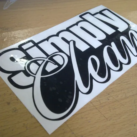 JDM Style Sticker simply clean 2nd  simply clean 2nd 12x7cm 8rb