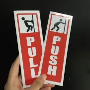 Decorative Sticker push pull 