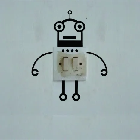 Decorative Sticker stop kontak robot 1  stop kontak robot 1 13x10cm 25rb