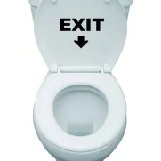 Decorative Sticker toilet exit 