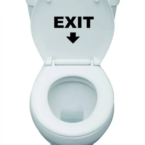 Decorative Sticker toilet exit  toilet exit 15x10cm 20rb