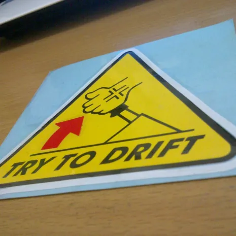 JDM Style Sticker try to drift try to drift 10x9cm 7rb