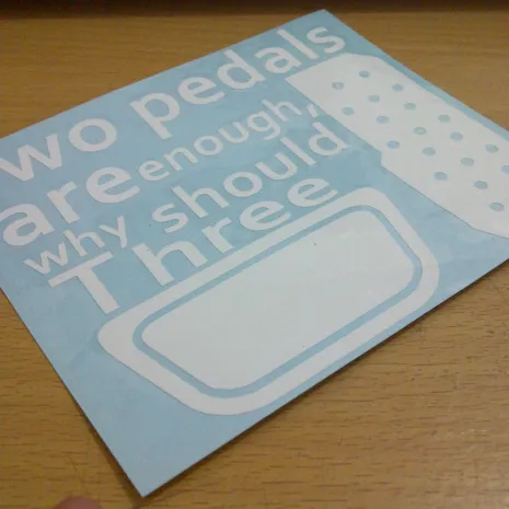 JDM Style Sticker two pedals are enough  two pedals are enough 12x10cm 7rb