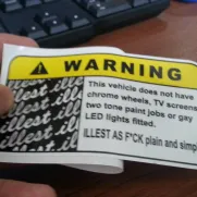 JDM Style Sticker warning ILLEST