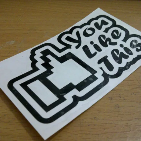 JDM Style Sticker you like this  you like this 10x6cm 7rb