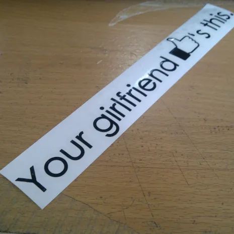 JDM Style Sticker your girlfriend  your girlfriend 20x3cm 8rb